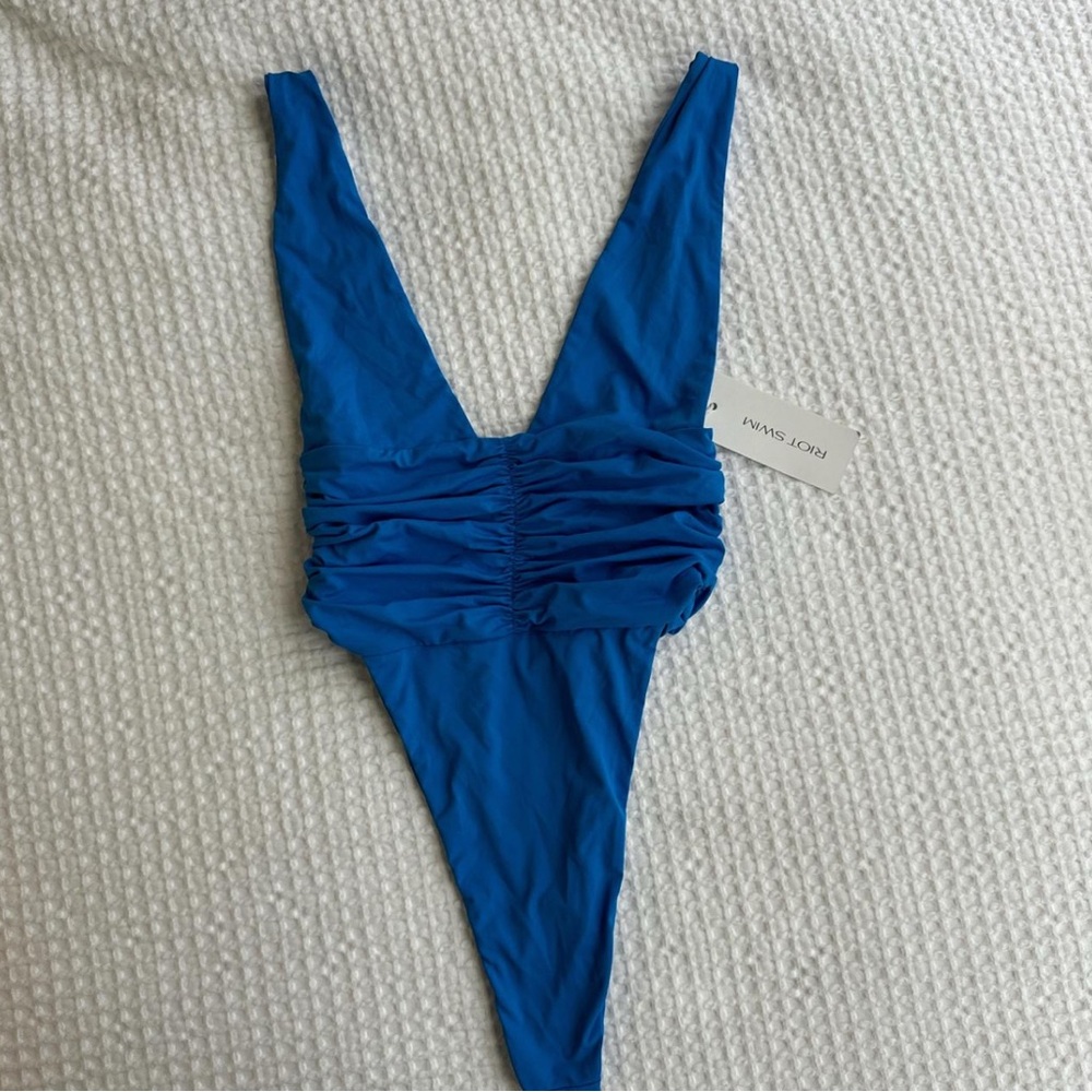 NWT Riot swim blue one piece